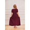 image:imageScarlet Darkness Girls Renaissance Dress Puff Sleeve Maxi Cosplay DressesWine