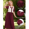 image:imageScarlet Darkness Girls Renaissance Dress Puff Sleeve Maxi Cosplay DressesWine