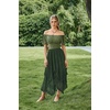 image:imageScarlet Darkness Lace Skirt for Women Asymmetrical Flowy Boho Maxi SkirtsArmy Green