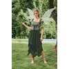 image:imageScarlet Darkness Lace Skirt for Women Asymmetrical Flowy Boho Maxi SkirtsArmy Green