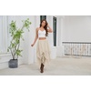 image:imageScarlet Darkness Lace Skirt for Women Asymmetrical Flowy Boho Maxi SkirtsBeige