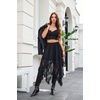 image:imageScarlet Darkness Lace Skirt for Women Asymmetrical Flowy Boho Maxi SkirtsBlack