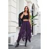 image:imageScarlet Darkness Lace Skirt for Women Asymmetrical Flowy Boho Maxi SkirtsPurple