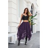 image:imageScarlet Darkness Lace Skirt for Women Asymmetrical Flowy Boho Maxi SkirtsPurple