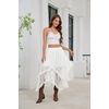 image:imageScarlet Darkness Lace Skirt for Women Asymmetrical Flowy Boho Maxi SkirtsWhite