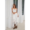 image:imageScarlet Darkness Lace Skirt for Women Asymmetrical Flowy Boho Maxi SkirtsWhite