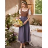 image:imageScarlet Darkness Long Maxi Skirts for Women Elastic High Waist Drawstring Renaissance Skirt with Pockets