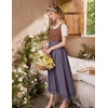 image:imageScarlet Darkness Long Maxi Skirts for Women Elastic High Waist Drawstring Renaissance Skirt with Pockets