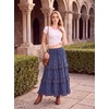 image:imageScarlet Darkness Maxi Skirts for Women Boho Floral High Waist Long SkirtBlue Ditsy Floral