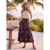 image:imageScarlet Darkness Maxi Skirts for Women Boho Floral High Waist Long SkirtContrast Color