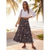 image:imageScarlet Darkness Maxi Skirts for Women Boho Floral High Waist Long SkirtVintage Black