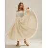 image:imageScarlet Darkness Maxi Skirts for Women Long Flowy Boho Renaissance SkirtApricot