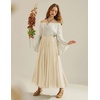 image:imageScarlet Darkness Maxi Skirts for Women Long Flowy Boho Renaissance SkirtApricot