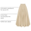 image:imageScarlet Darkness Maxi Skirts for Women Long Flowy Boho Renaissance SkirtApricot