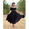 image:imageScarlet Darkness Maxi Skirts for Women Long Flowy Boho Renaissance SkirtBlack