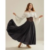 image:imageScarlet Darkness Maxi Skirts for Women Long Flowy Boho Renaissance SkirtBlack