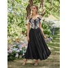 image:imageScarlet Darkness Maxi Skirts for Women Long Flowy Boho Renaissance SkirtBlack