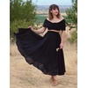 image:imageScarlet Darkness Maxi Skirts for Women Long Flowy Boho Renaissance SkirtBlack