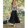 image:imageScarlet Darkness Maxi Skirts for Women Long Flowy Boho Renaissance SkirtBlack