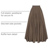 image:imageScarlet Darkness Maxi Skirts for Women Long Flowy Boho Renaissance SkirtBrown