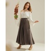 image:imageScarlet Darkness Maxi Skirts for Women Long Flowy Boho Renaissance SkirtBrown
