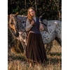 image:imageScarlet Darkness Maxi Skirts for Women Long Flowy Boho Renaissance SkirtBrown