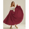 image:imageScarlet Darkness Maxi Skirts for Women Long Flowy Boho Renaissance SkirtBurgundy