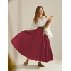 image:imageScarlet Darkness Maxi Skirts for Women Long Flowy Boho Renaissance SkirtBurgundy