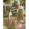 image:imageScarlet Darkness Maxi Skirts for Women Long Flowy Boho Renaissance SkirtCamel
