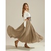 image:imageScarlet Darkness Maxi Skirts for Women Long Flowy Boho Renaissance SkirtCamel