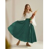 image:imageScarlet Darkness Maxi Skirts for Women Long Flowy Boho Renaissance SkirtDark Green