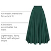 image:imageScarlet Darkness Maxi Skirts for Women Long Flowy Boho Renaissance SkirtDark Green
