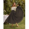 image:imageScarlet Darkness Maxi Skirts for Women Long Flowy Boho Renaissance SkirtDeep Brown