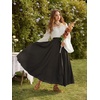 image:imageScarlet Darkness Maxi Skirts for Women Long Flowy Boho Renaissance SkirtDeep Brown