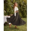 image:imageScarlet Darkness Maxi Skirts for Women Long Flowy Boho Renaissance SkirtDeep Brown