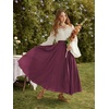 image:imageScarlet Darkness Maxi Skirts for Women Long Flowy Boho Renaissance SkirtDeep Maroon