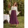 image:imageScarlet Darkness Maxi Skirts for Women Long Flowy Boho Renaissance SkirtDeep Maroon