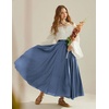 image:imageScarlet Darkness Maxi Skirts for Women Long Flowy Boho Renaissance SkirtDemin Blue