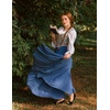 image:imageScarlet Darkness Maxi Skirts for Women Long Flowy Boho Renaissance SkirtDemin Blue