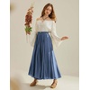 image:imageScarlet Darkness Maxi Skirts for Women Long Flowy Boho Renaissance SkirtDemin Blue