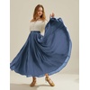 image:imageScarlet Darkness Maxi Skirts for Women Long Flowy Boho Renaissance SkirtDemin Blue