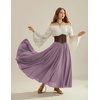 image:imageScarlet Darkness Maxi Skirts for Women Long Flowy Boho Renaissance SkirtLight Purple