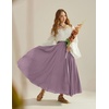 image:imageScarlet Darkness Maxi Skirts for Women Long Flowy Boho Renaissance SkirtLight Purple