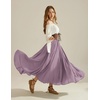 image:imageScarlet Darkness Maxi Skirts for Women Long Flowy Boho Renaissance SkirtLight Purple