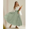 image:imageScarlet Darkness Maxi Skirts for Women Long Flowy Boho Renaissance SkirtMint Green