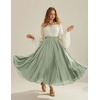 image:imageScarlet Darkness Maxi Skirts for Women Long Flowy Boho Renaissance SkirtMint Green