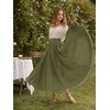 image:imageScarlet Darkness Maxi Skirts for Women Long Flowy Boho Renaissance SkirtMoss Green