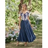 image:imageScarlet Darkness Maxi Skirts for Women Long Flowy Boho Renaissance SkirtNavy Blue