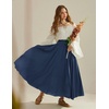 image:imageScarlet Darkness Maxi Skirts for Women Long Flowy Boho Renaissance SkirtNavy Blue