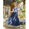 image:imageScarlet Darkness Maxi Skirts for Women Long Flowy Boho Renaissance SkirtNavy Blue
